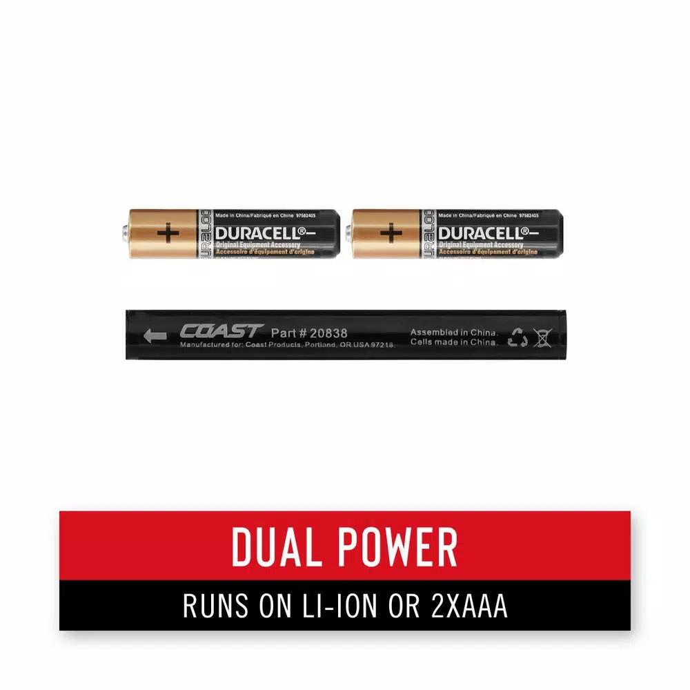 Coast HP3R 245 Lumens Rechargeable Dual Power Focusing LED Penlight