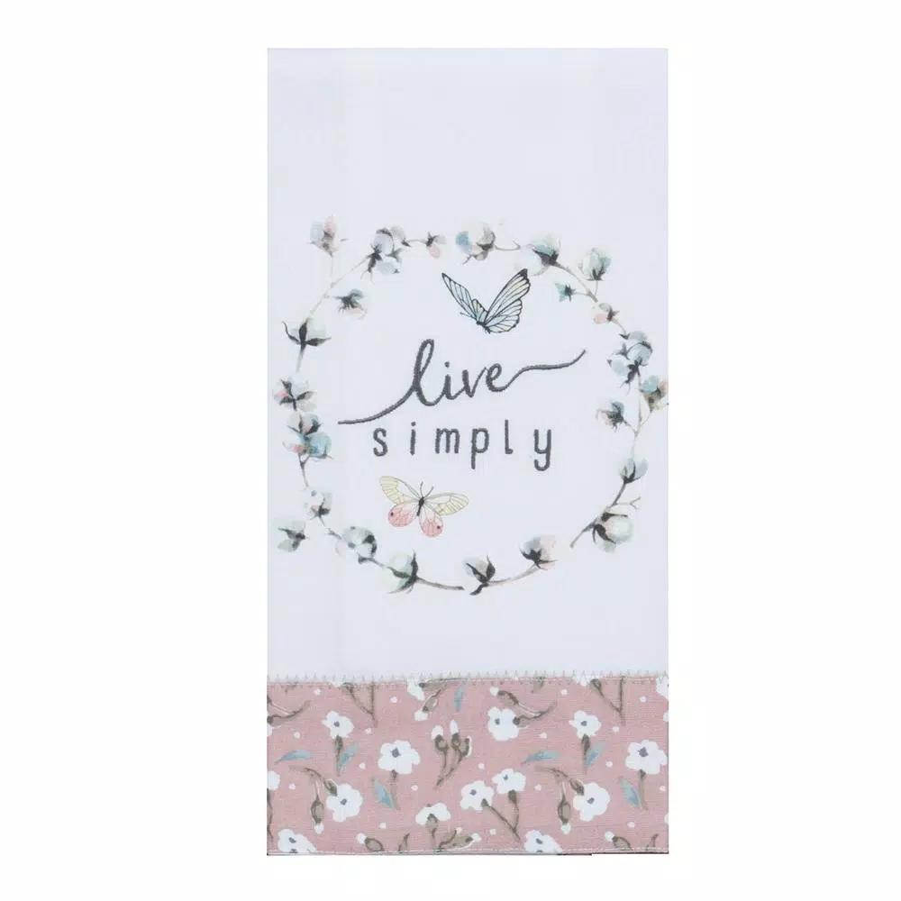 Kay Dee Lisa Audit Watercolor Floral Cotton Kitchen Textile Set - 4 Piece Blush Set