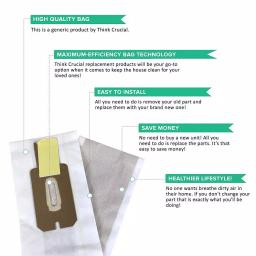 Think Crucial 16-Pack Replacement Vacuum Bags Compatible with Oreck Type CC and XL, Replaces CCPK8 & CCPK8DW thumbnail 3