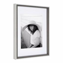 Kate and Laurel Gibson 11 x 14 in. Gallery Wall Picture Frame Set, Matted to 8 x 10 in., Gray and White (Set of 4) thumbnail 2