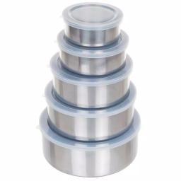 Chef Buddy 5-Piece Stainless Steel Mixing Bowl Set with Airtight Lids thumbnail 5