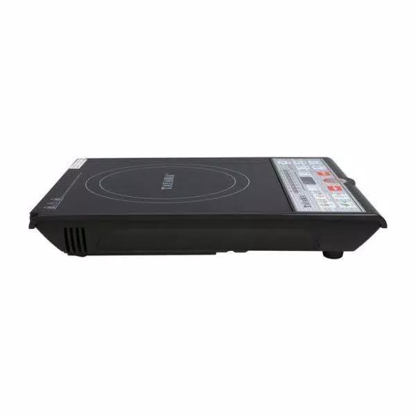 Tayama 1500W Single Burner 8 in. Black Induction Hot Plate with Shabu Cooking Pot