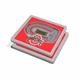 YouTheFan NCAA Ohio State Buckeyes StadiumViews 3D Acrylic Coasters, 2-Pack thumbnail 1