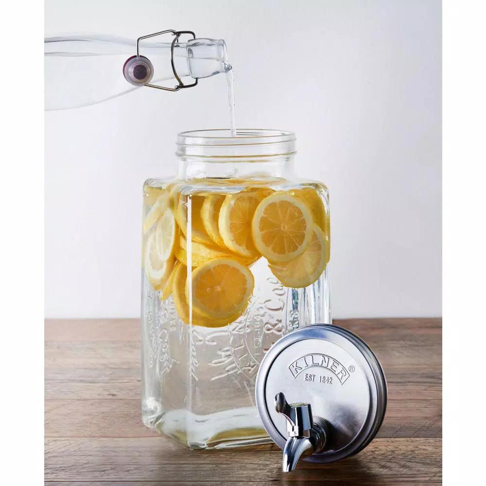 Kilner 102 fl. oz. Glass Fridge Drinks Dispenser with Measuring Scale