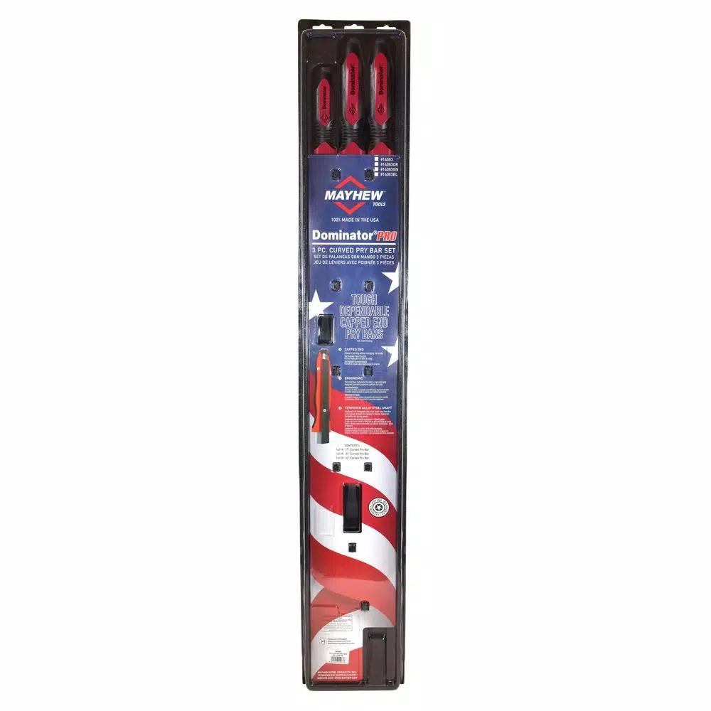 Dominator Pro Curved Pry Bar Set, 3-Piece (17C, 31C, 42C)