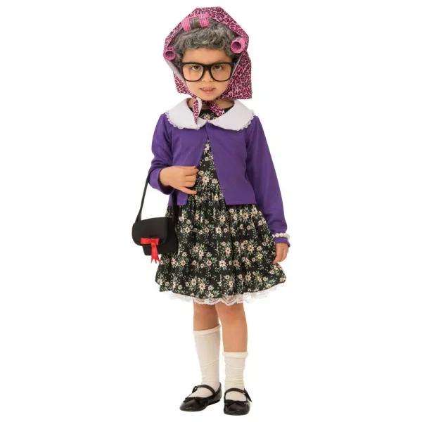 Unbranded Girls Little Old Lady Funny Halloween Costume Set - Small