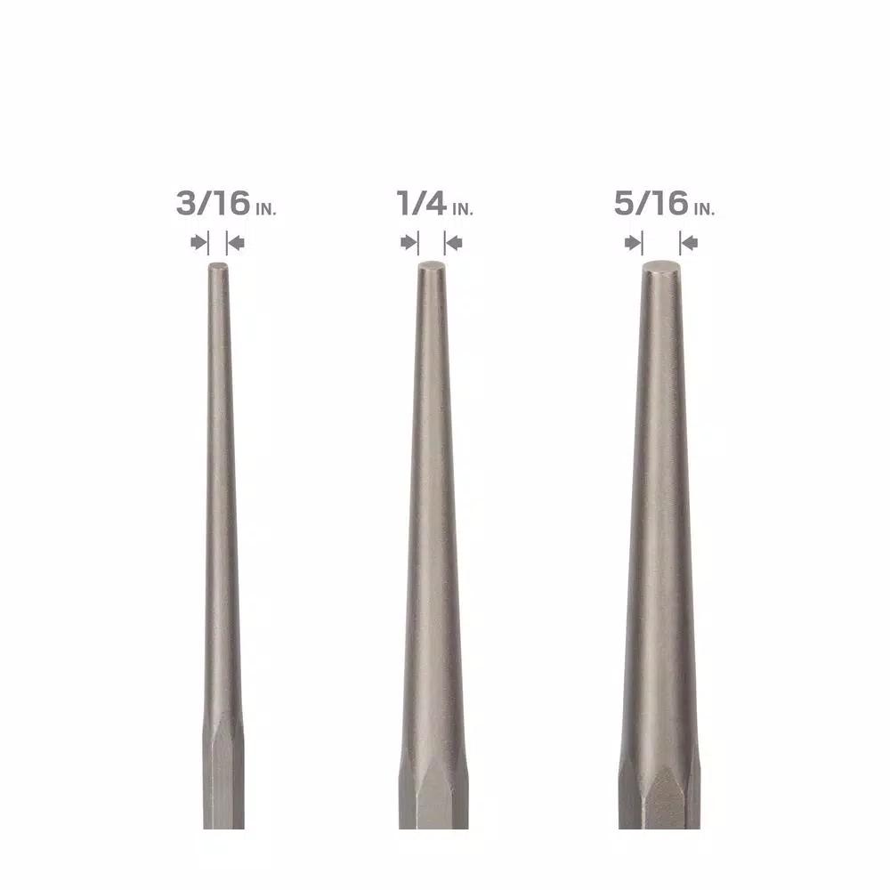 TEKTON 3-Piece Long Alignment Punch Set (3/16, 1/4, 5/16 in.)