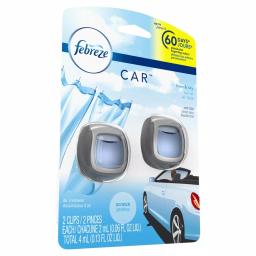 Febreze Car Vent Clip Air Freshener, Linen and Sky Scent (2-Pack) thumbnail 2
