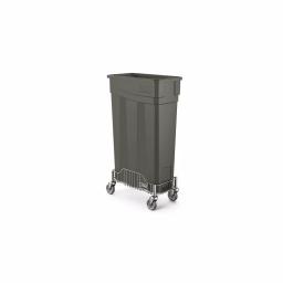 Suncast Commercial Slim Stainless Steel Trash Can Dolly thumbnail 3