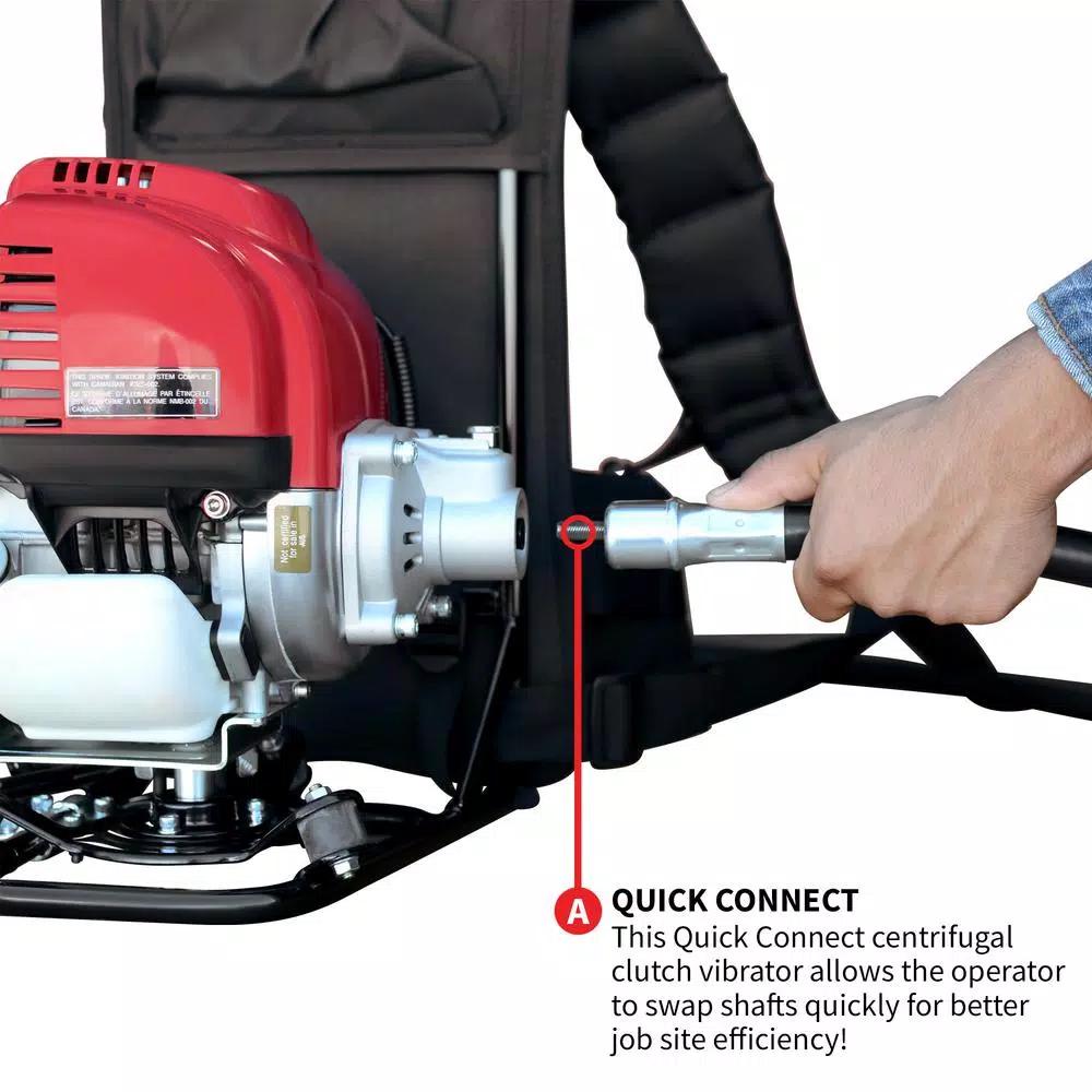 Tomahawk Power Tomahawk 1.6 HP Honda Gas Powered Concrete Vibrator with 10 ft. Flex Shaft Backpack