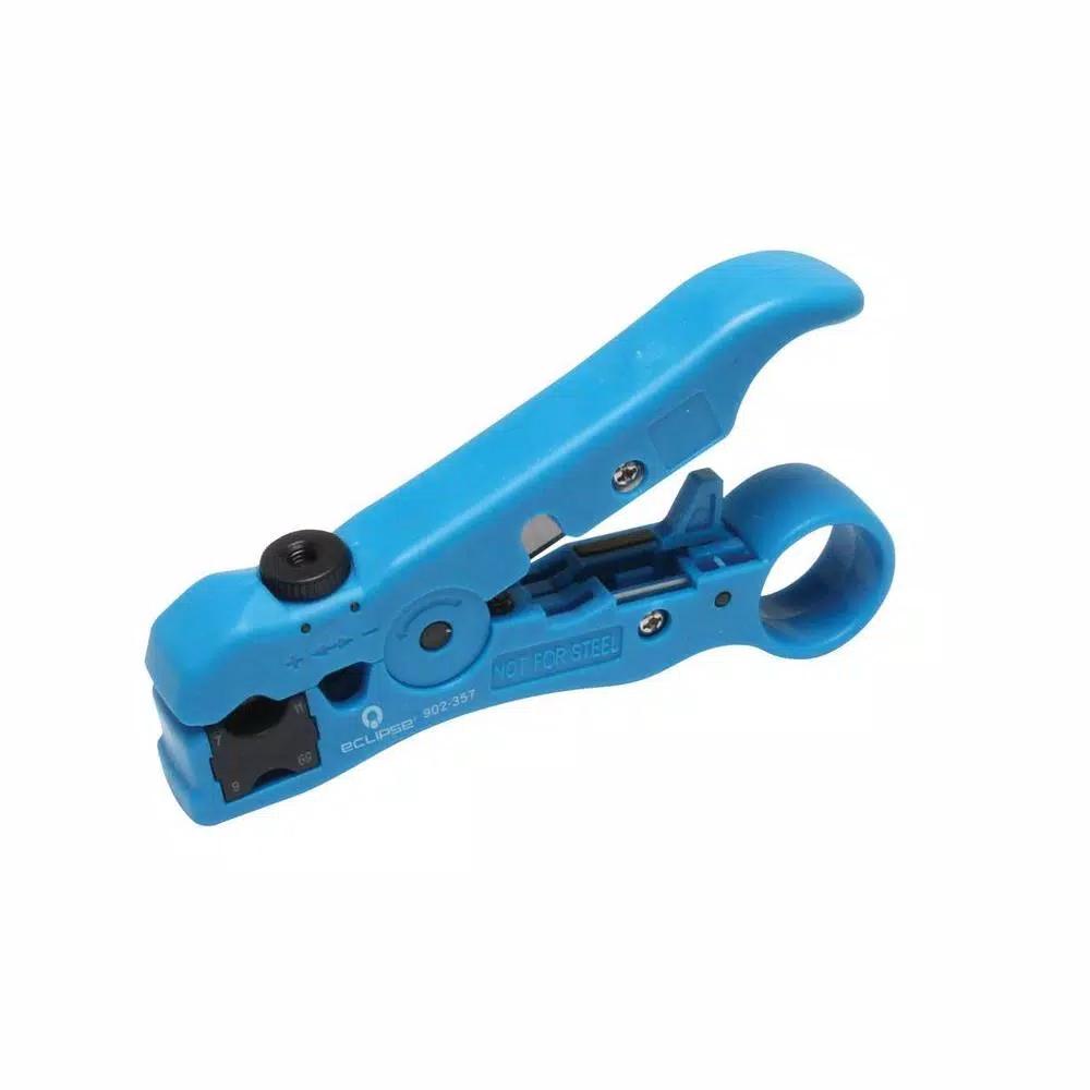 Eclipse Tools Universal Cable TV/UTP Stripper and Cutter for Round and Flat Cables