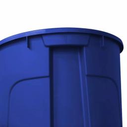 HDX Otto 32 Gal. Blue Round Plastic Recycling Bin with Lid and Recycling Logo thumbnail 5