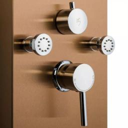 AKDY 65 in. 8-Jet Bronze Stainless Steel Shower Panel System with Rainfall Waterfall and Handheld Wand thumbnail 10