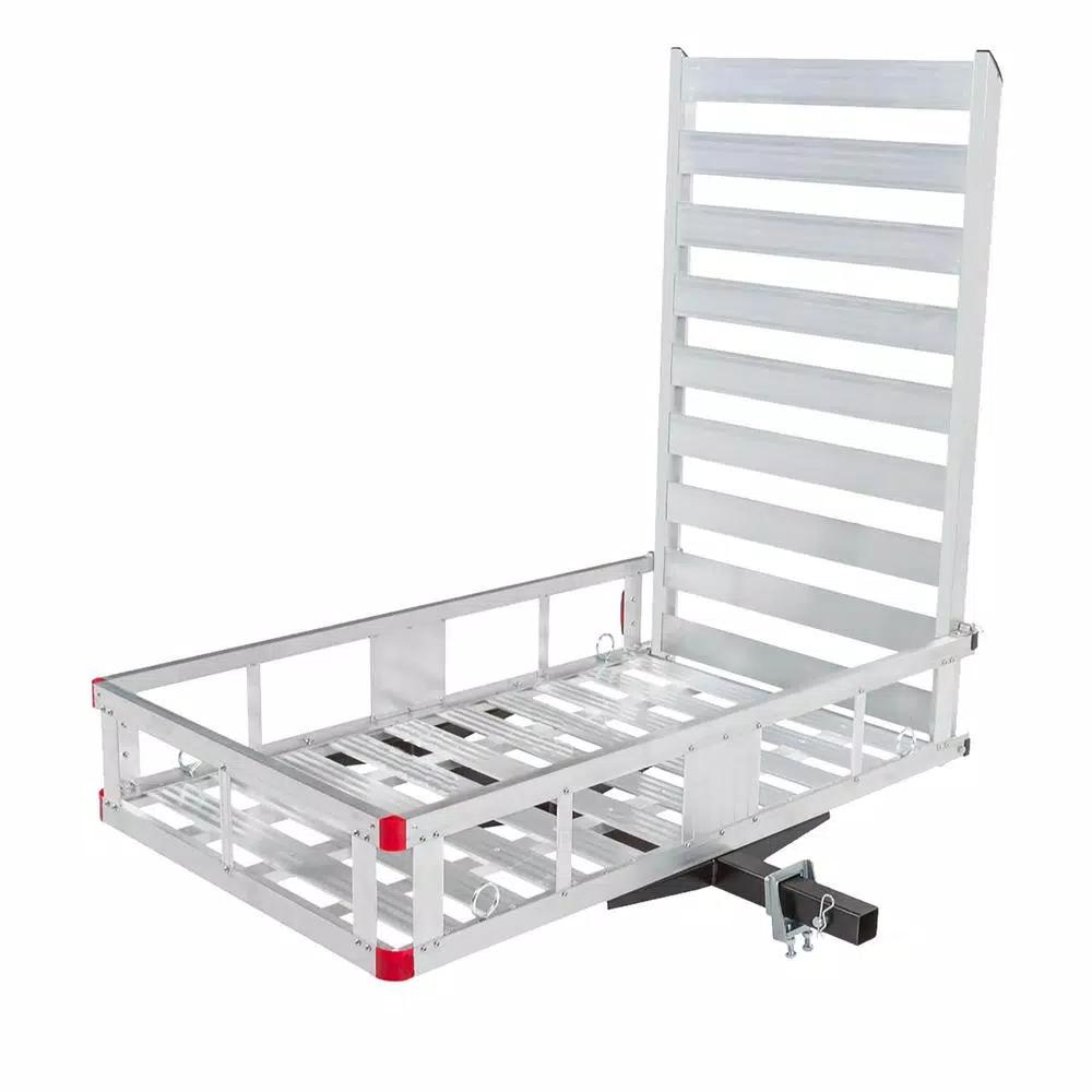 MaxxHaul 80779 Aluminum Hitch Mount Cargo Carrier with 47" Ramp, 500 lb Capacity, 2 in. Receiver