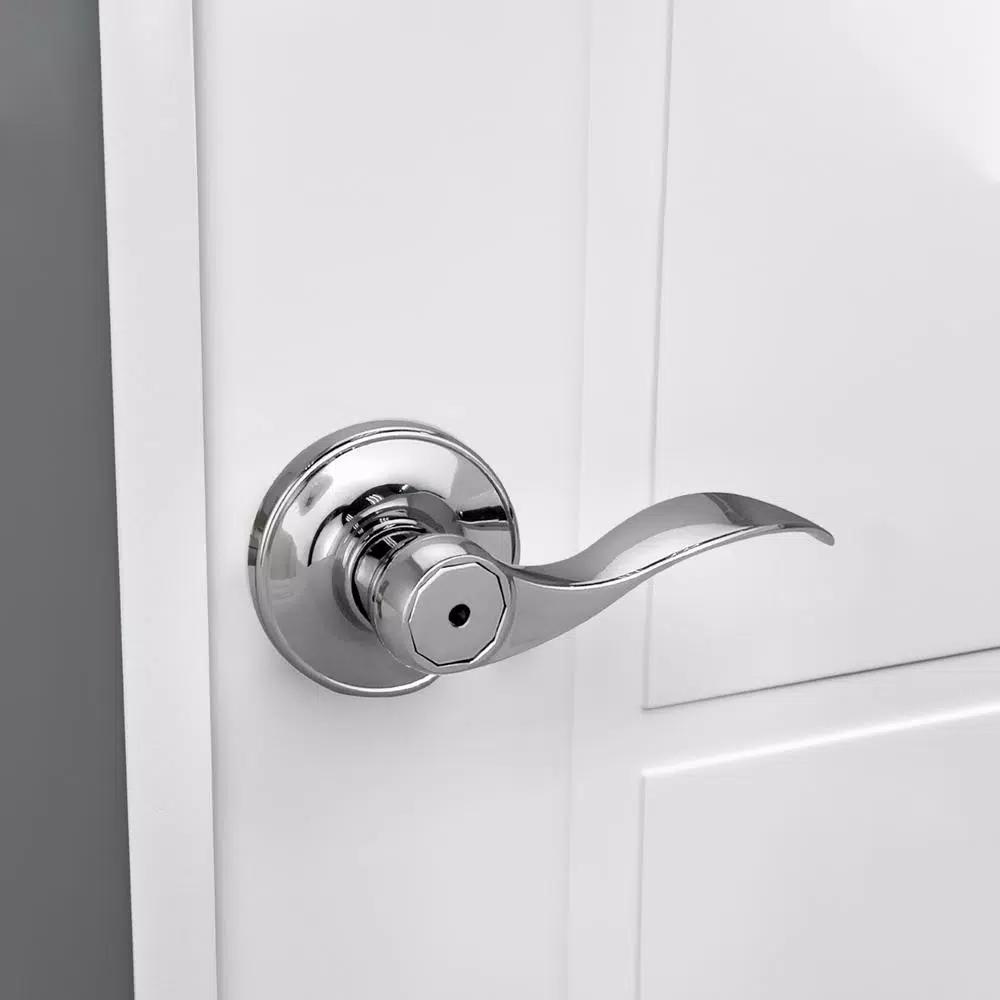 Design House Springdale Polished Chrome Privacy Bed/Bath Door Lever