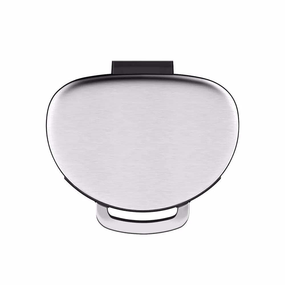Innovaze 10.6 Gal. Stainless Steel Semi-Round Step-On Trash Can with Fingerprint-Free Finish