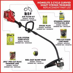 Homelite 26cc 2-Cycle Gas String Trimmer with Curved Shaft thumbnail 2