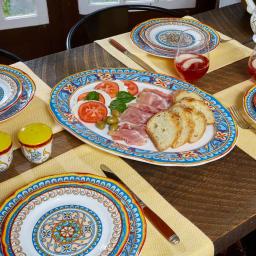 Euro Ceramica Duomo 18 in. Oval Stoneware Platter thumbnail 4