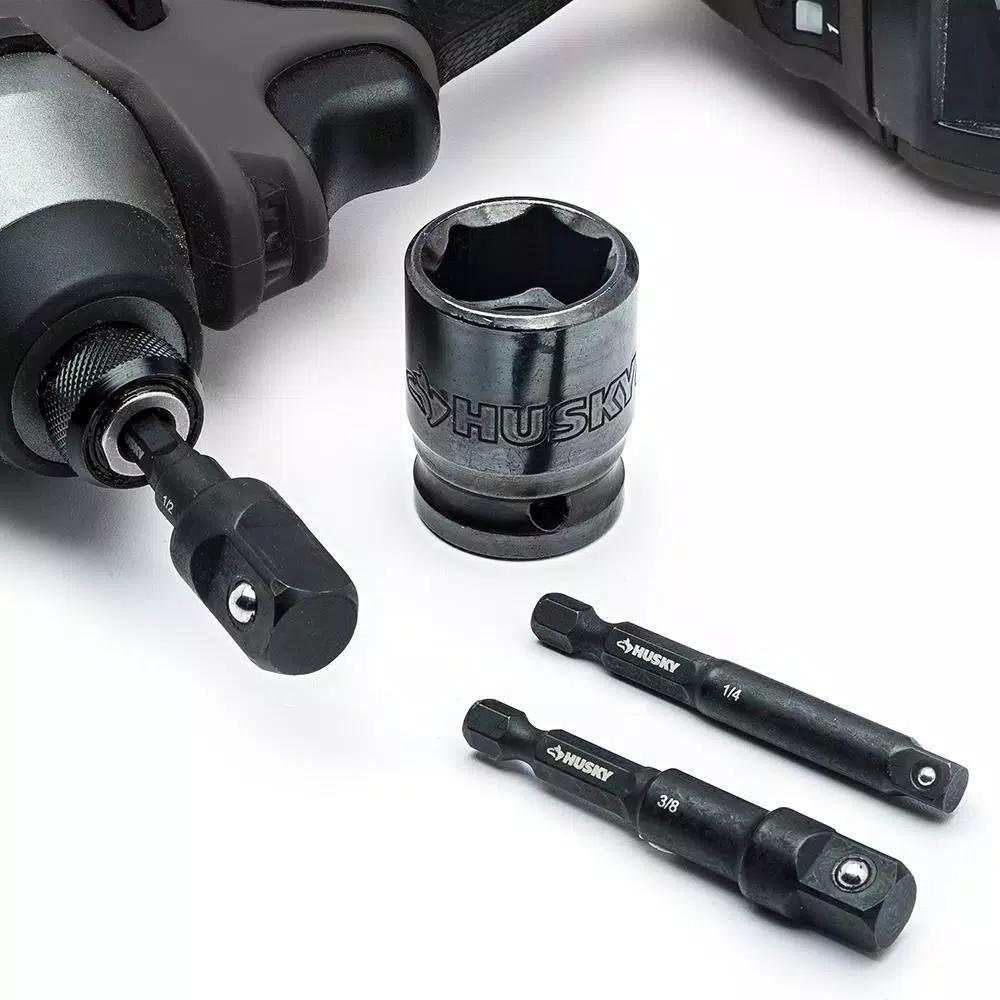 Husky 3-Piece 1/4 in. Drive Impact Socket Adapter Set