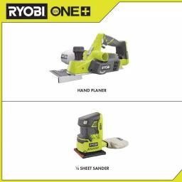 RYOBI 18V ONE+ Cordless 3-1/4 in. Planer and 1/4 Sheet Sander Kit (Tools Only) thumbnail 2