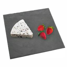 Creative Home Natural Black Slate 12 in. x 12 in. Square Serving Board and Cheese Platter thumbnail 3