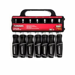 Husky 7-Piece Metric Nut Driver Set with Ergonomic Cushion Grip thumbnail 2
