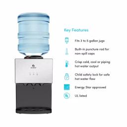 Avalon Countertop Top Loading Water Cooler Dispenser, 3 Temperatures, Stainless Steel thumbnail 3