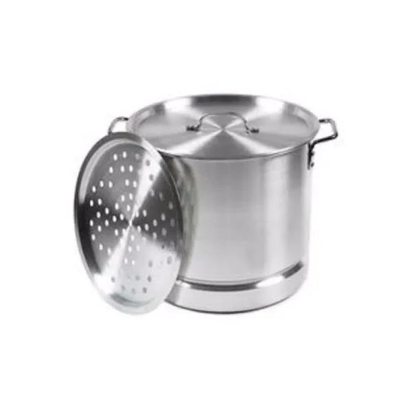 IMUSA 32 Qt. Aluminum Stovetop Steamer with Lid and Steam Tray