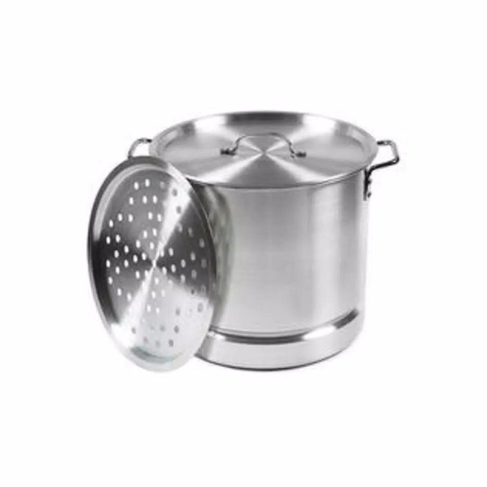 IMUSA 32 Qt. Aluminum Stovetop Steamer with Lid and Steam Tray