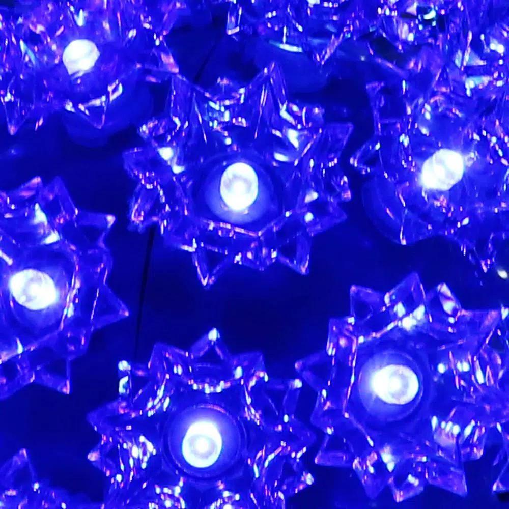 Sunnydaze Decor 5 in. Blue LED Lighted Hanging Ball Ornament - Indoor/Outdoor Specialty Lights