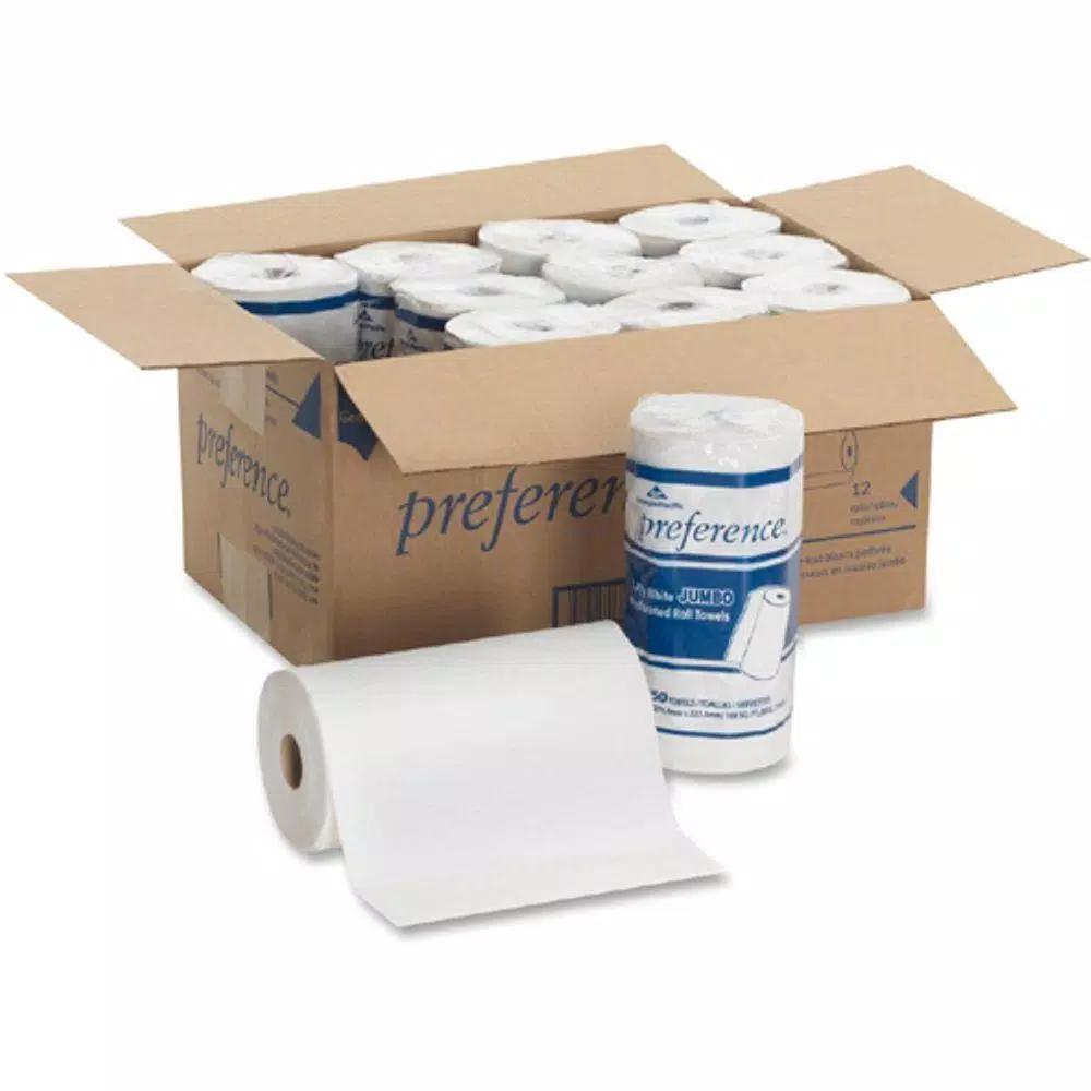 Georgia-Pacific Preference White Jumbo Perforated Roll Paper Towels, 2-Ply, 250 Sheets per Roll, 12/Carton