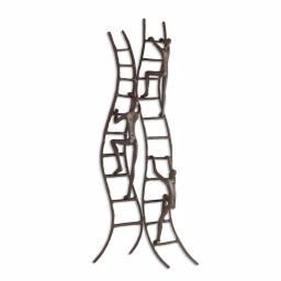 Danya B Climbing to Success Stairway Cast Iron Wall Art Sculpture thumbnail 2