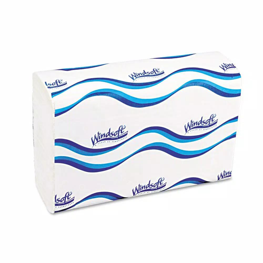Windsoft C-Fold Paper Towels 1-Ply White, 10.25 x 13.2 in, 2400 Sheets