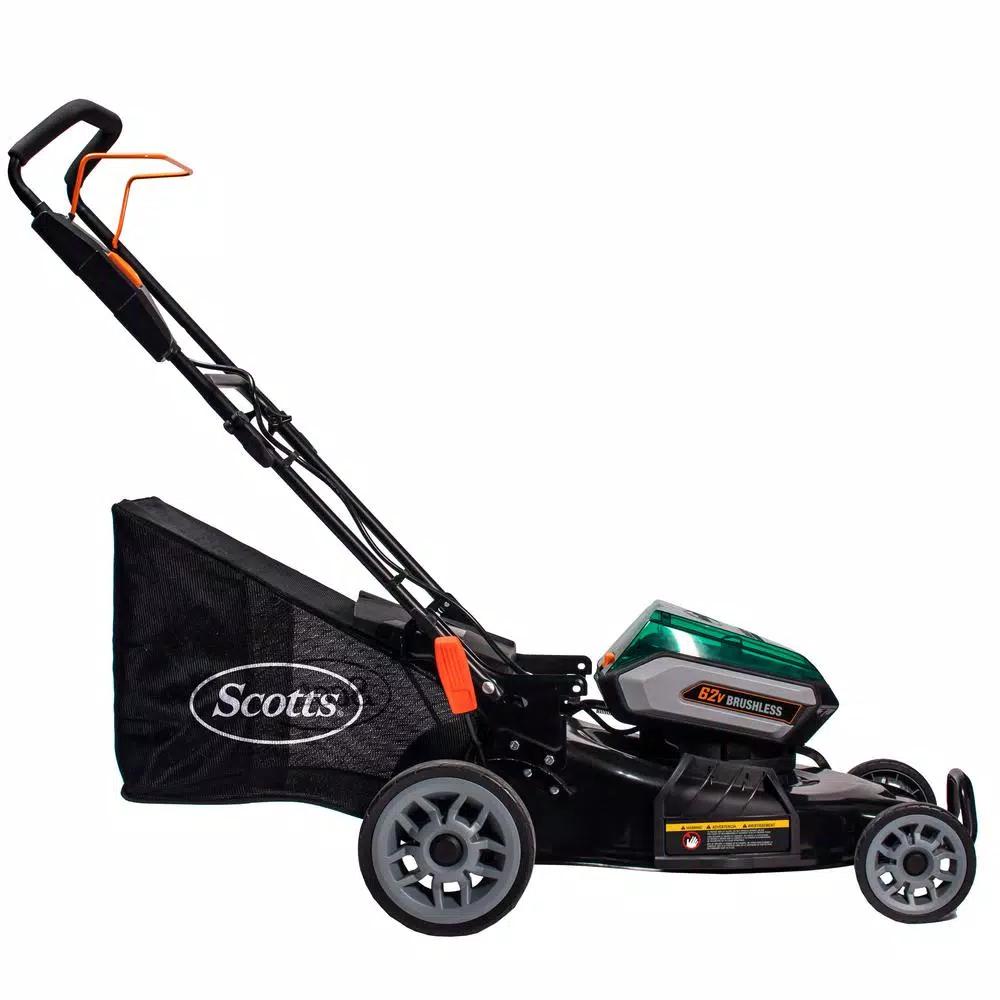 Scotts 62V Cordless Lithium-Ion 21 in. Walk Behind Push Mower with 5 Ah Battery and Charger