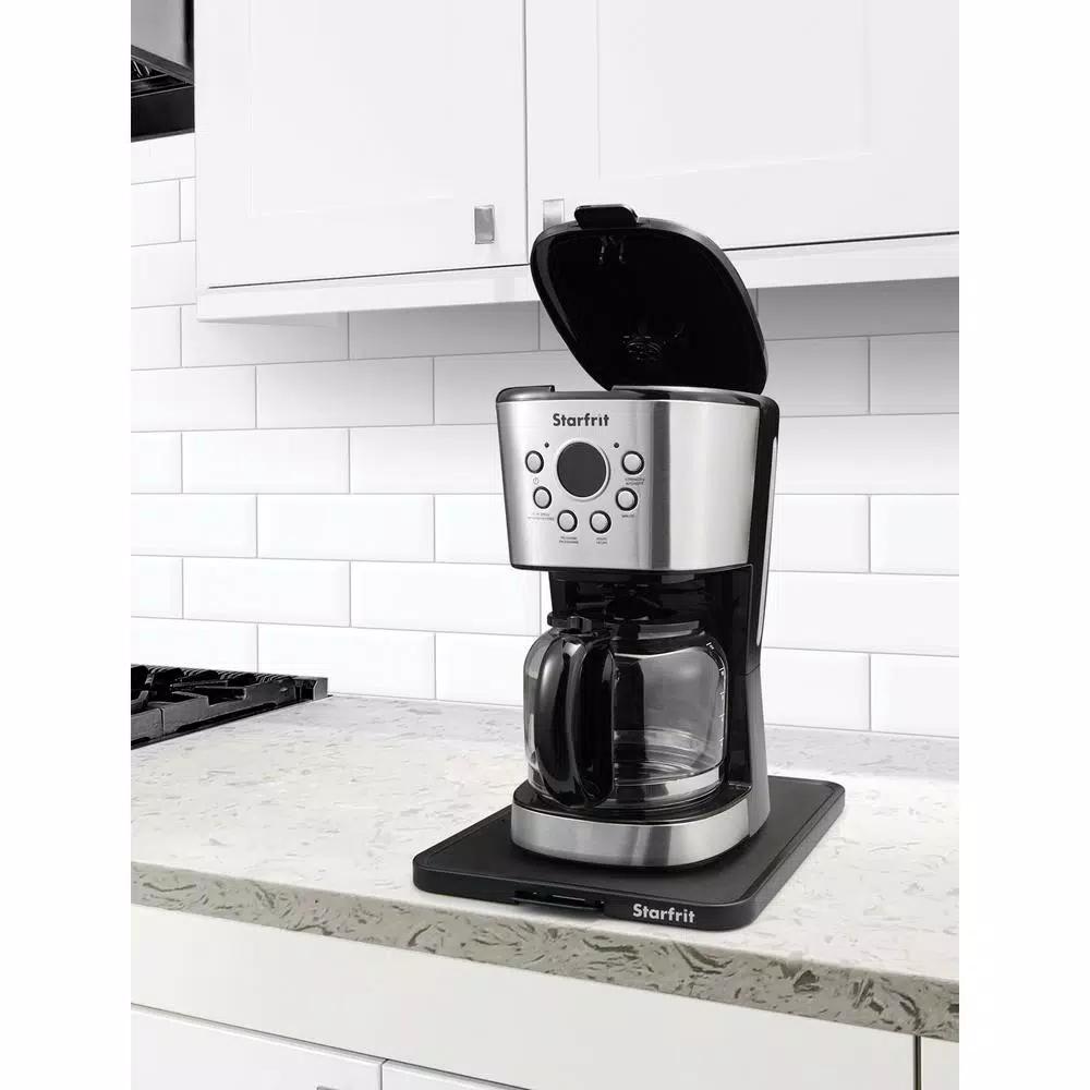 Starfrit Black Plastic Countertop Rolling Tray, Pull-Out Appliance Organizer