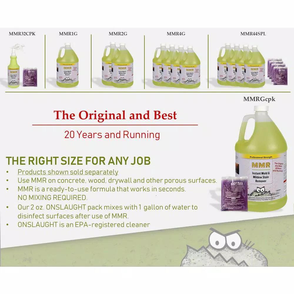 MMR Professional Instant Mold and Mildew Stain Remover, 1 Gallon (4-Pack)