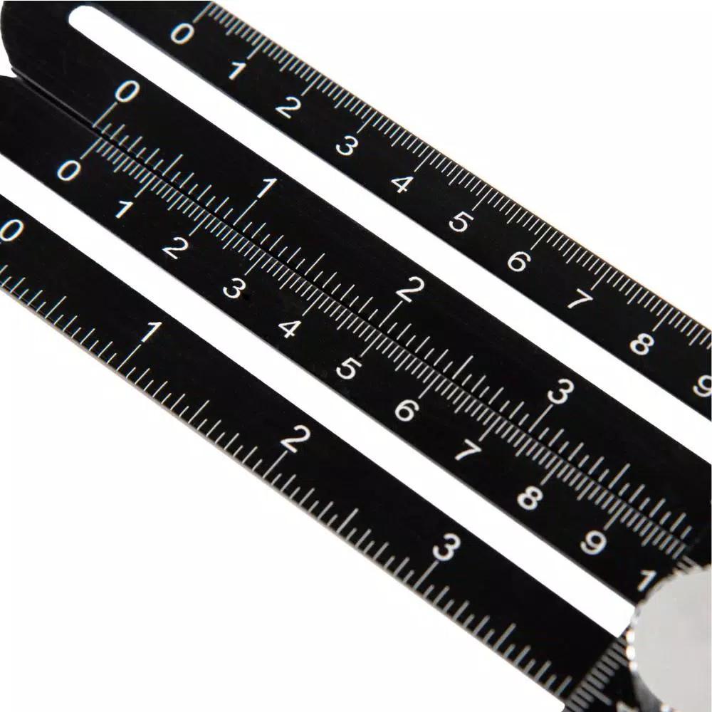 POWERTEC Universal Angle Template Tool, 10 in. Aluminum Multi-Angle Ruler & Precision Stencil