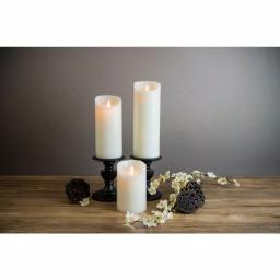 Unbranded Ivory Flameless Moving Pillar Flame 7 in. Real Wax LED Candle thumbnail 4