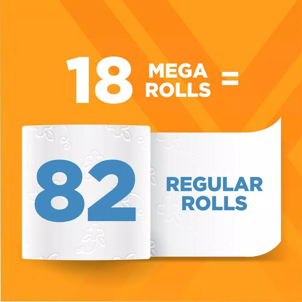 HDX Ultra-Soft 2-Ply Toilet Paper, 18 Mega Rolls (326 Sheets per Roll)