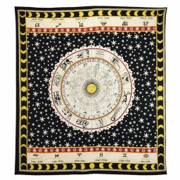 WallPops Nisha Black Astrology Inspired Celestial Wall Tapestry, Bohemian Cotton Wall Hanging thumbnail 2
