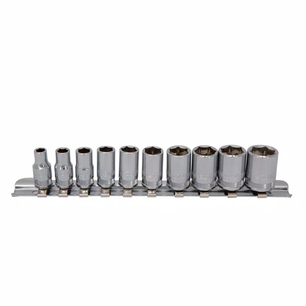 Steelman 10-Piece 1/4 in. Drive 6-Point Metric Socket Set