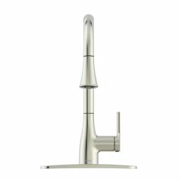 FLOW Series Classic Single-Handle Pull Down Kitchen Faucet, Brushed Nickel thumbnail 5