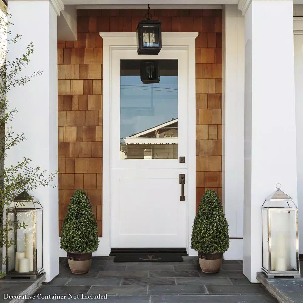 Pure Garden 36 in. Artificial Boxwood Tower Style Topiary with Pot