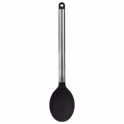 Unbranded Stainless Steel and Silicone Solid Spoon - Black thumbnail 2