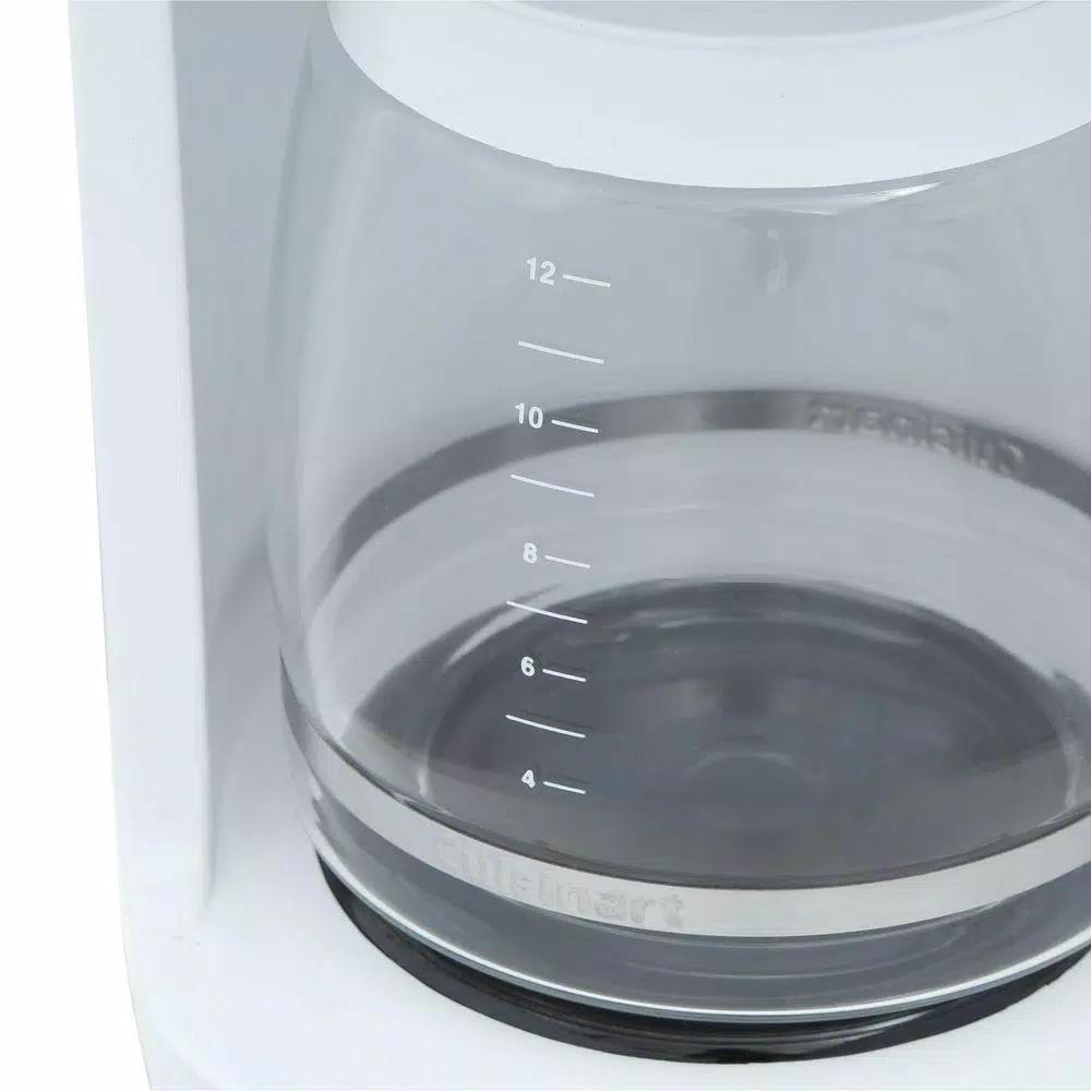 Cuisinart 12-Cup White Drip Coffee Maker with Stainless Steel Accents and Programmable Timer