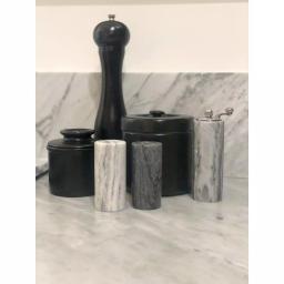 Fox Run Natural White and Black Marble Salt and Pepper Shaker Set thumbnail 5