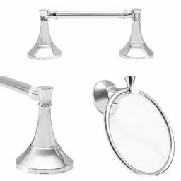 Arista Arlington 3-Piece Bathroom Hardware Set, Chrome Finish thumbnail 1