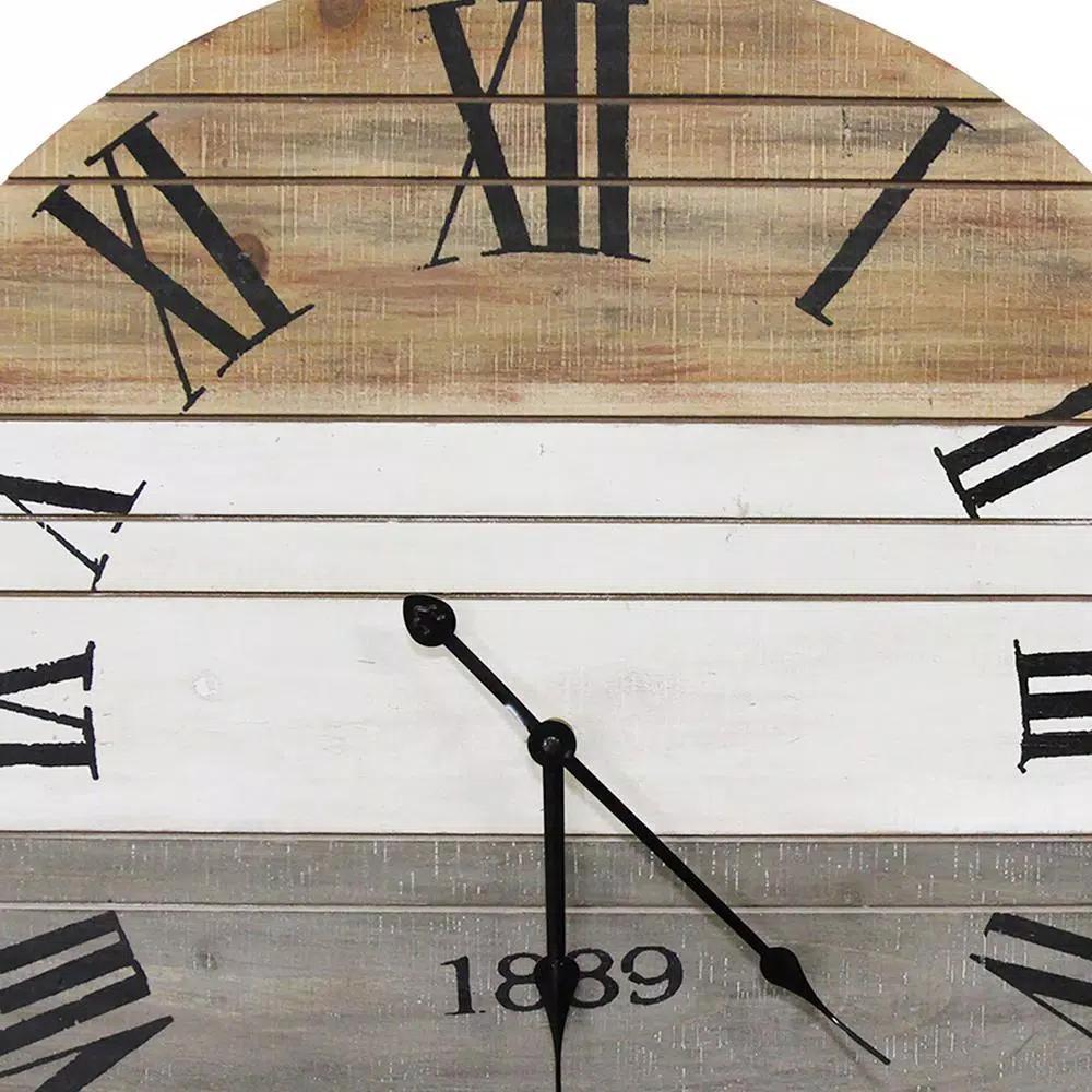Stratton Home Decor 21" Winston Rustic Wall Clock with Wood Grain Face