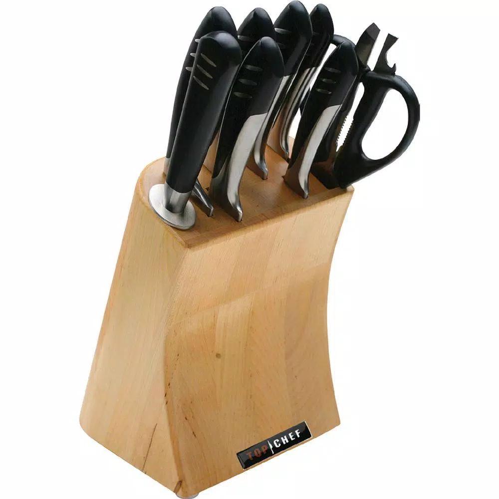 Top Chef Officially Licensed 9-Piece Stainless Steel Knife Set with Wood Block