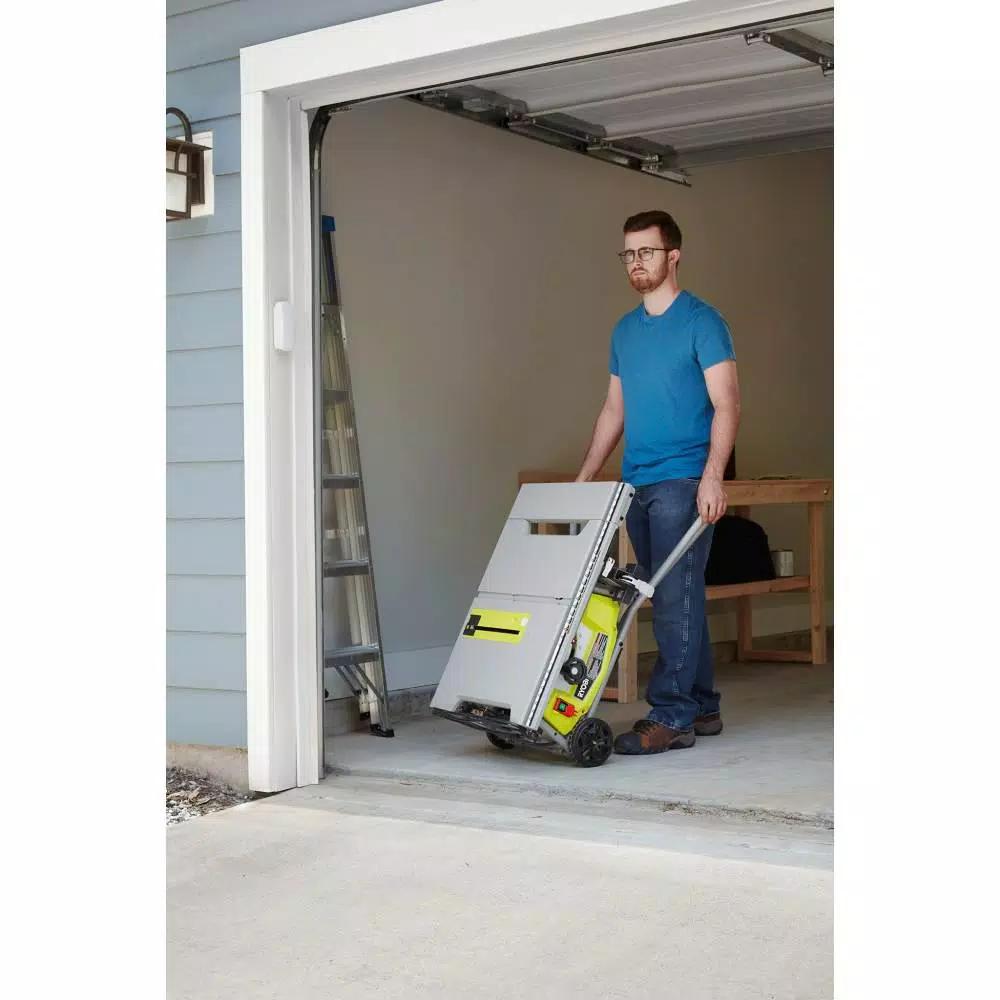 RYOBI 10 in. 15 Amp Expanded Capacity Table Saw with Rolling Folding Stand